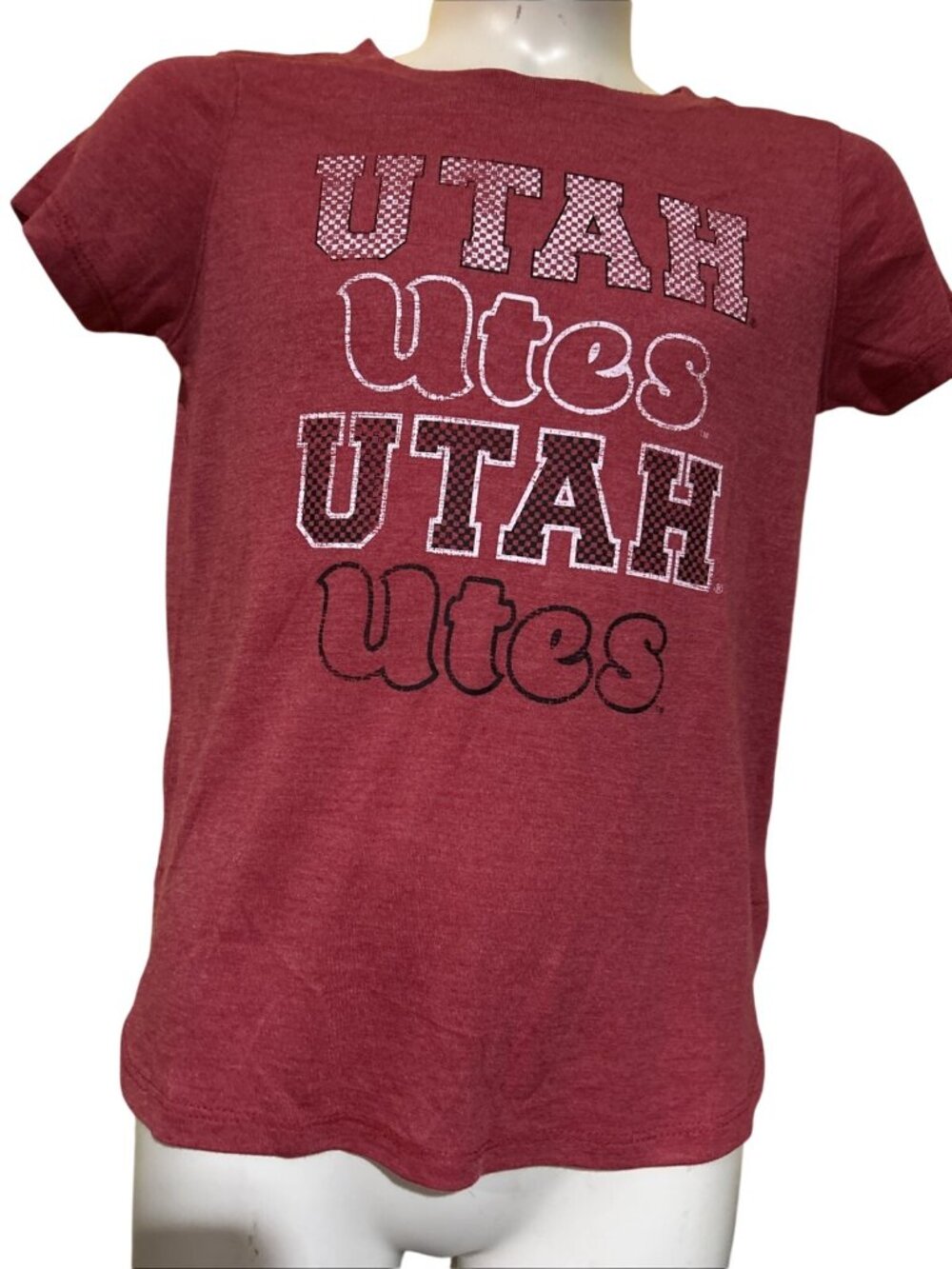 NEW Utah Utes Colosseum Athletics Red  Shirt Girls Graphic M 7-8